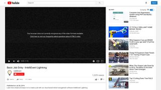 Basic Job Entry - IntelliEvent Lightning - YouTube
