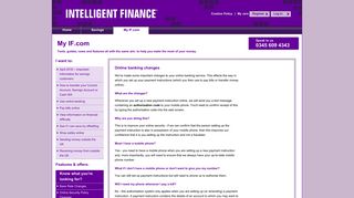 Online banking changes - Intelligent Finance