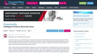 Intelligent Finance Security Issue - Property Tribes