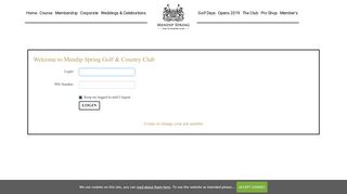 Login Required - Mendip Spring Golf & Country Club