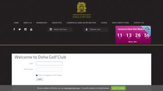 Login Required - Doha Golf Club :: Doha Golf Club