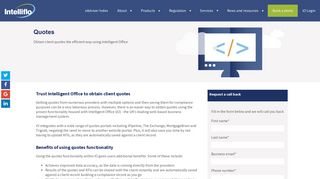 Quotes functionality for financial advisers - Intelliflo