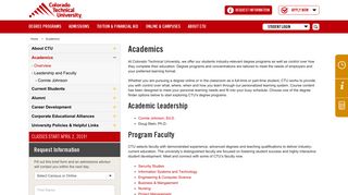 Colorado Technical University Academics | College Academics