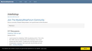 Intellishop - Mystery Shopping Forum