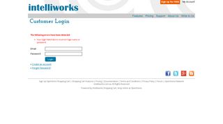 Login - eCommerce and Shopping Cart Service | Intelliworks Openstore