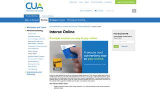 CUA - Interac Online