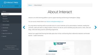 About Interact | Interact Help - Interact - Nottingham College