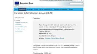 European External Action Service (EEAS) - EUROPA | European Union
