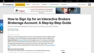How to Sign Up for an Interactive Brokers Brokerage Account: A Step ...