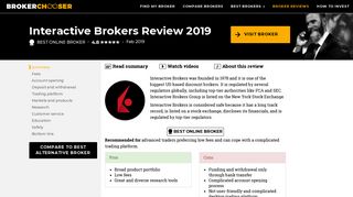 Interactive Brokers Review 2019 - Pros and Cons Uncovered