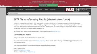 SFTP file transfer using Filezilla (Mac/Windows/Linux) | FAS Research ...