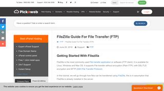 Getting started with FileZilla for FTP - Pickaweb