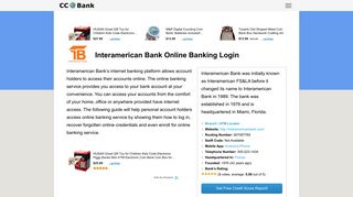 Interamerican Bank Online Banking Login - CC Bank