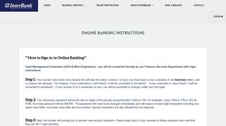 Online Banking Instructions - InterBank