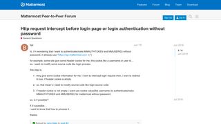 Http request intercept before login page or login authentication ...
