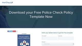 Police Check Policy Template - Police Check Express - InterCheck