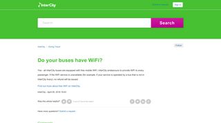 Do your buses have WiFi? – InterCity