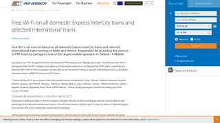 Free Wi-Fi on all domestic Express InterCity trains and selected ...
