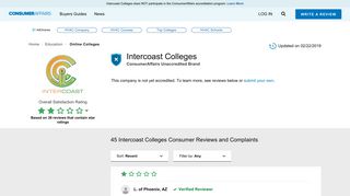 Top 44 Reviews and Complaints about Intercoast Colleges