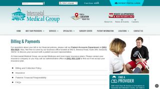 Billing & Payments | Intercoastal Medical Group