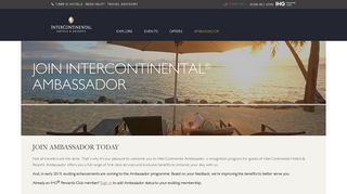 Join InterContinental Ambassador | InterContinental Hotels & Resorts
