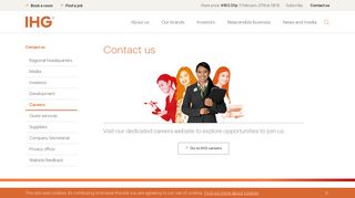 Careers - Contact us - InterContinental Hotels Group PLC