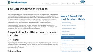 The Job Placement Process · InterExchange