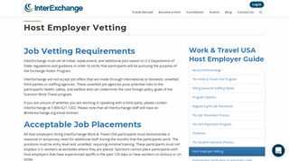 Host Employer Vetting · InterExchange