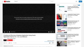 Oracle Application Express - YouTube