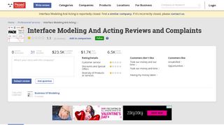 31 Interface Modeling And Acting Reviews and Complaints @ Pissed ...