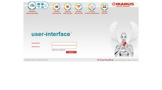 User Interface IKARUS cloud.security CS - Login