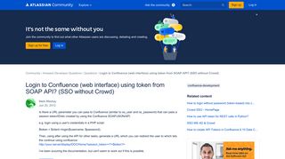 Solved: Login to Confluence (web interface) using token fr...