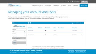 Managing your account and users | InterFAX