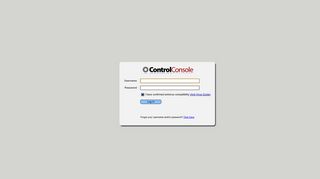 Control Console - Login