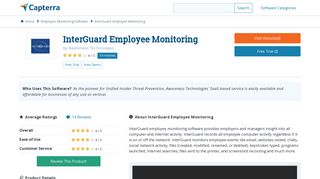 InterGuard Employee Monitoring Reviews and Pricing - 2019 - Capterra