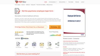 Paychoice Employee Login - Fill Online, Printable, Fillable, Blank ...