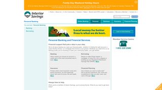 Interior Savings Credit Union - Personal Banking and Financial Services