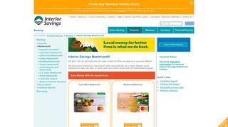 Interior Savings Credit Union - Interior Savings Mastercard®