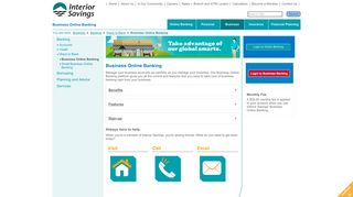 Interior Savings Credit Union - Business Online Banking
