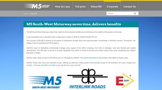 M5 South-West Motorway saves time, delivers benefits - M5 Motorway