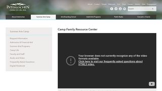 Family Resource Center | Interlochen Summer Arts Camp