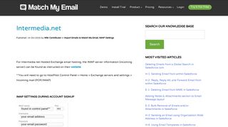 Intermedia.net - Match My Email