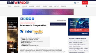 Intermedix Corporation | EMS World