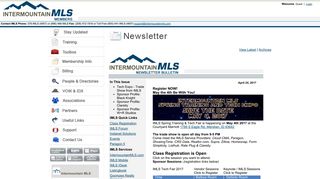 Intermountain MLS Newsletter for April 24, 2017
