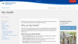 My Health | Intermountain Healthcare