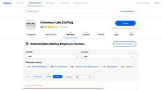 Working at Intermountain Staffing: Employee Reviews about Pay ...