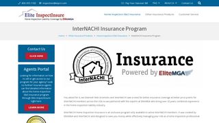 InterNACHI Insurance Program - Elite InspectInsure by EliteMGA, LLC