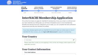 3C Sign Up Form - Int'l Association of Certified Home ... - InterNACHI
