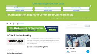 IBC (International Bank of Commerce) Online Banking | Online ...