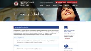 University Scholarship - International Career Institute